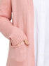 Pink Basic Pocket Cardigan - Khotwh